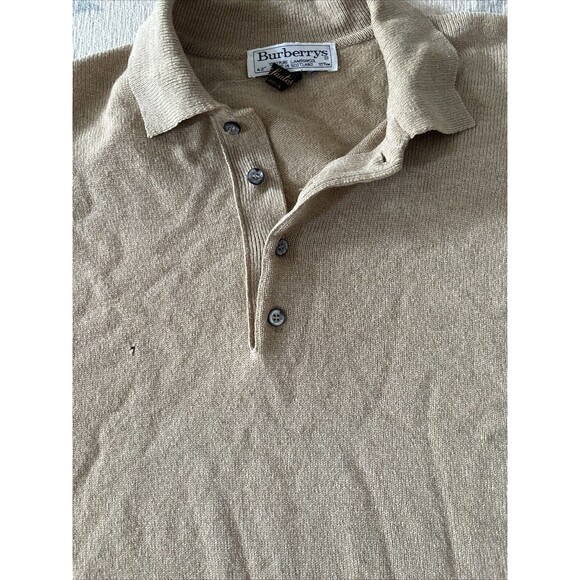 Burberrys Vintage Men’s Wool Button Collared Sweater szL Academia Y2K Grannycore - Picture 10 of 10